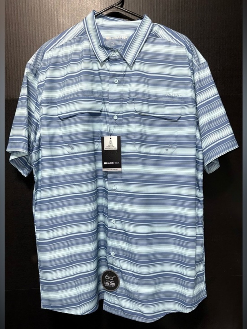 🍄Ariat-Tek Blue Climate Cooling UPF Button Down Shirt